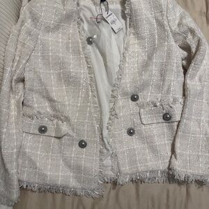 Express Women's Beige Tweed Blazer